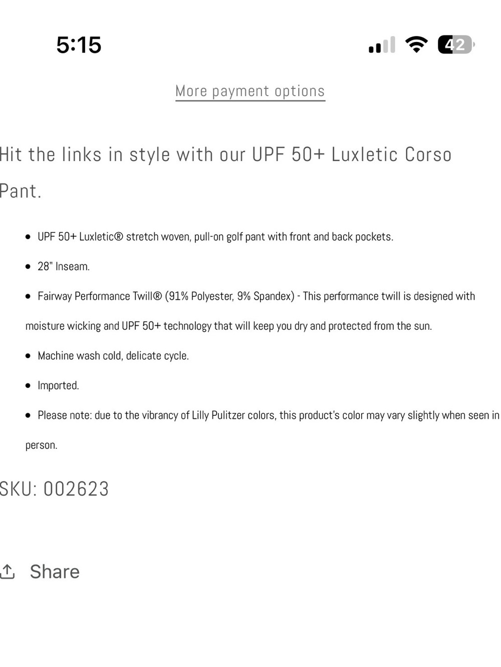 Lilly Pulitzer Corso Pant - Picture 4 of 4
